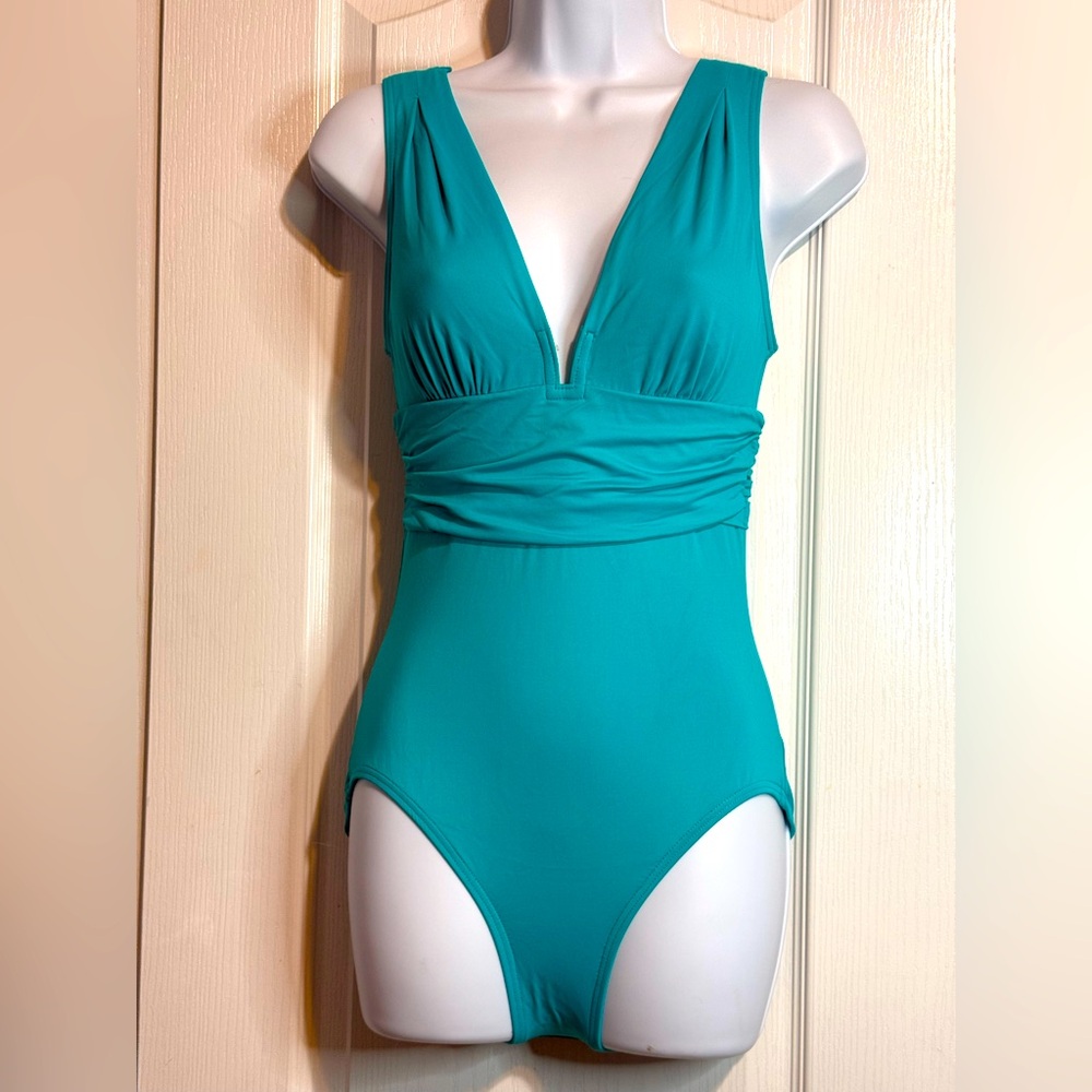 DKNY Swim Aqua One-Piece Swim‎ Suit – Size Small